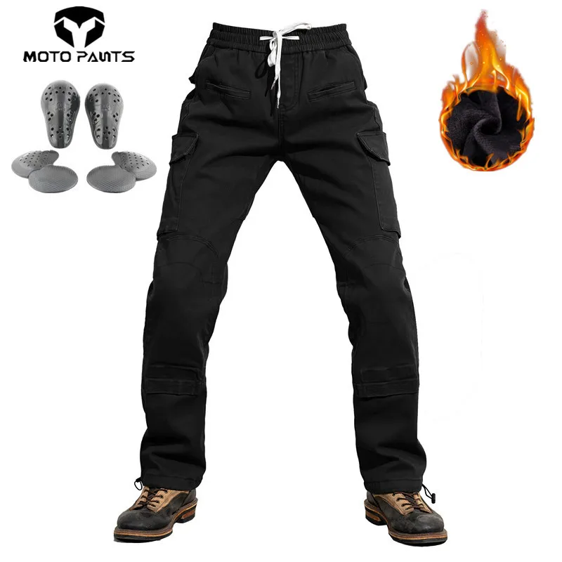 Motorcycle Gear Testing - Men Jeans Embroidery Motorcycle Pants Pantalon