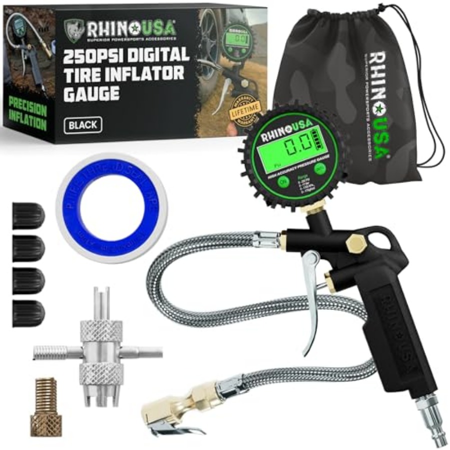 Tyre Pressure Gauge - Digital Tire Pressure Gauge with Inflator