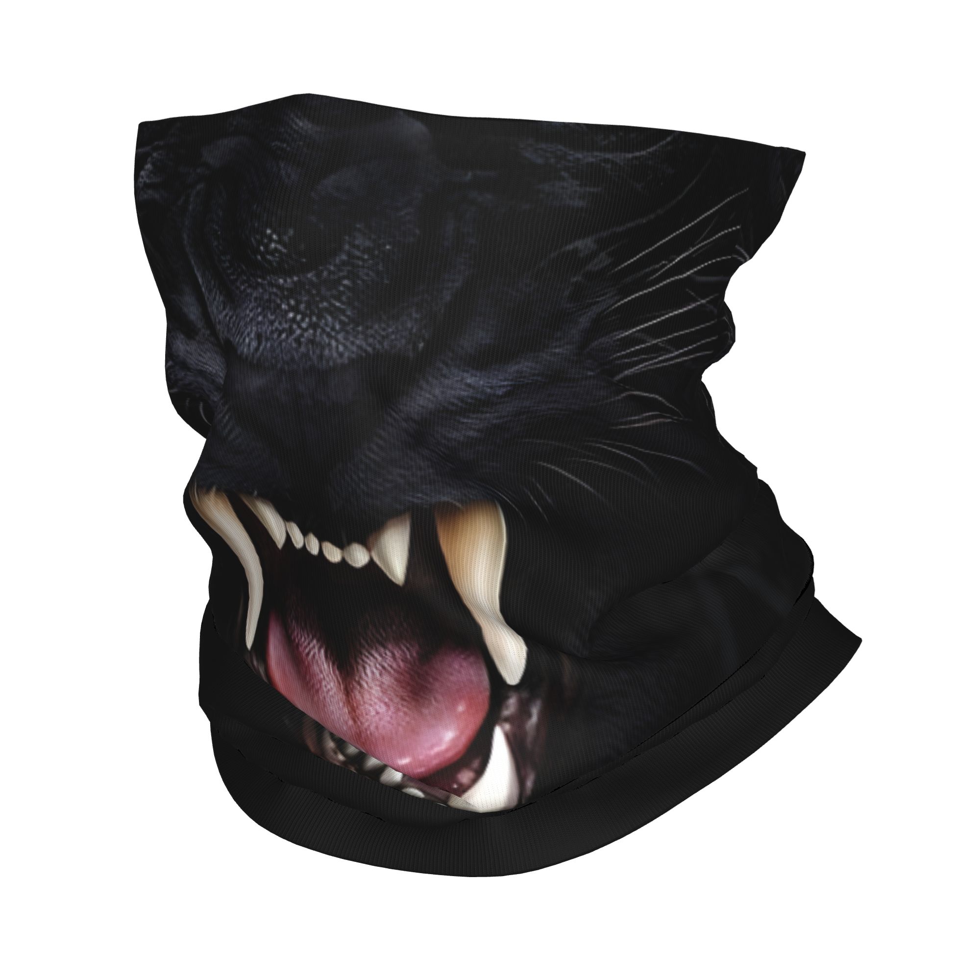 Neck Warmer Balaclava - Custom Black Panther Animal Head Rock