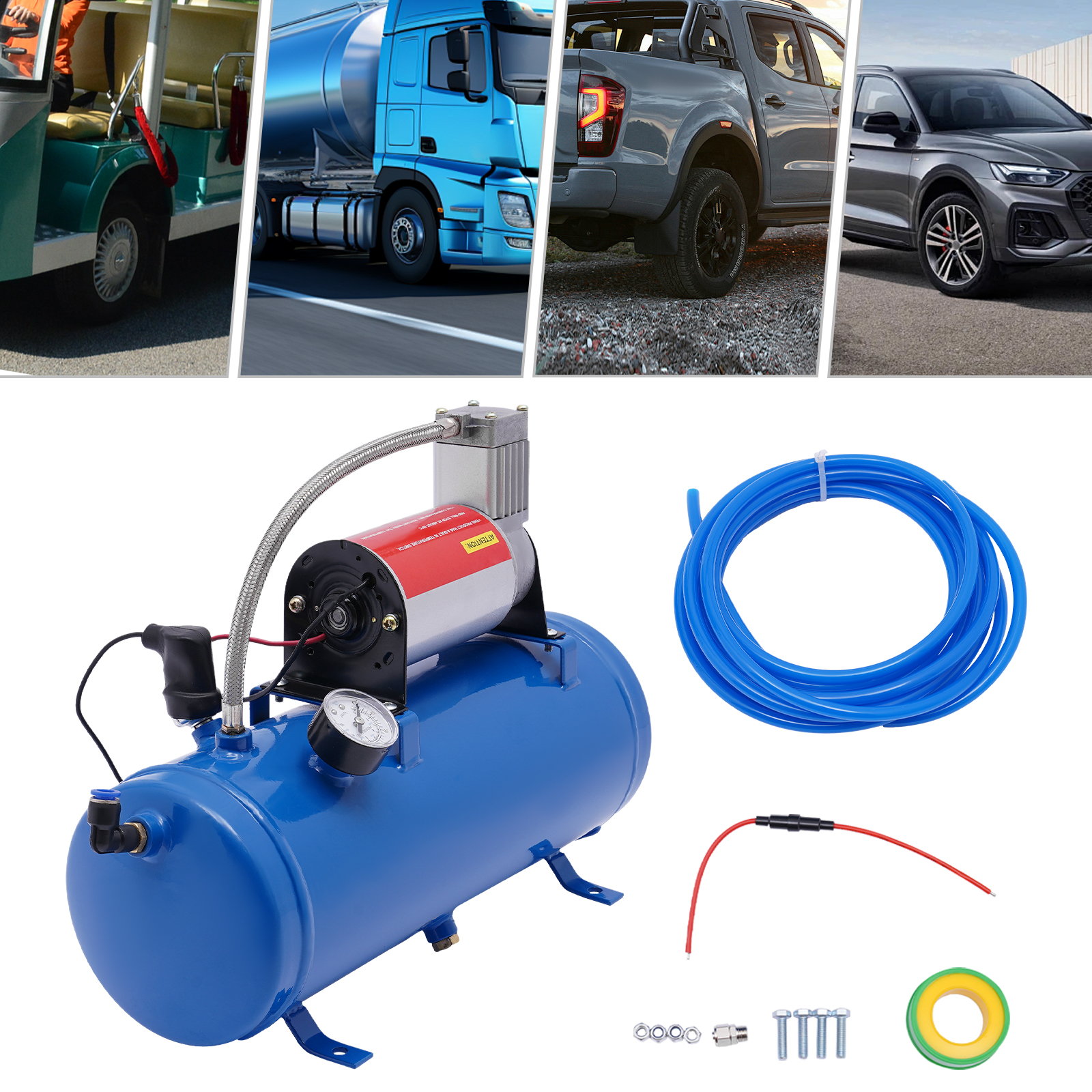 Tyre Pressure Gauge - 150 Psi Air Compressor Pump Universal