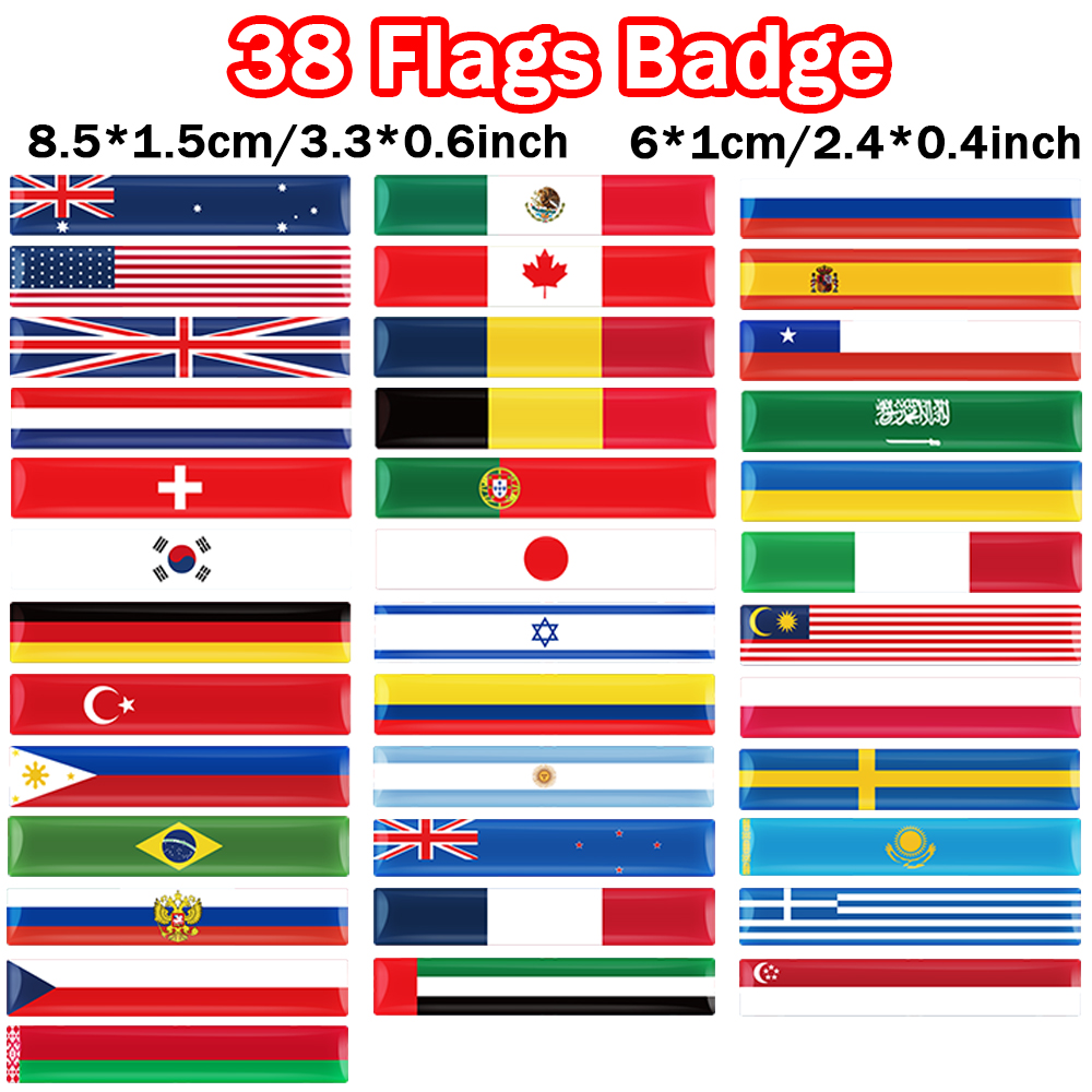 4pcs 3D Epoxy Flag Badge Auto  - огляд і ціна Motorcycle Gear Auto