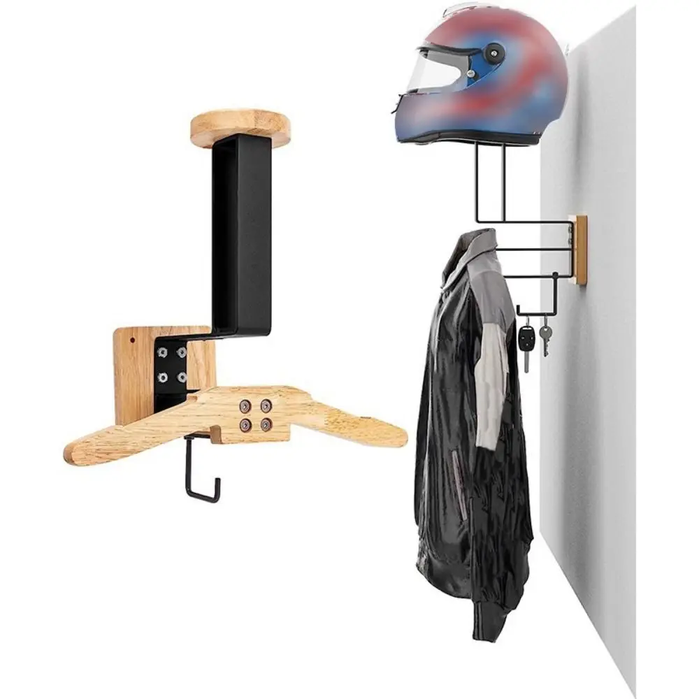 Wood Motorcycle Helmet Holder  - огляд і ціна Motorcycle Gear Display Rack
