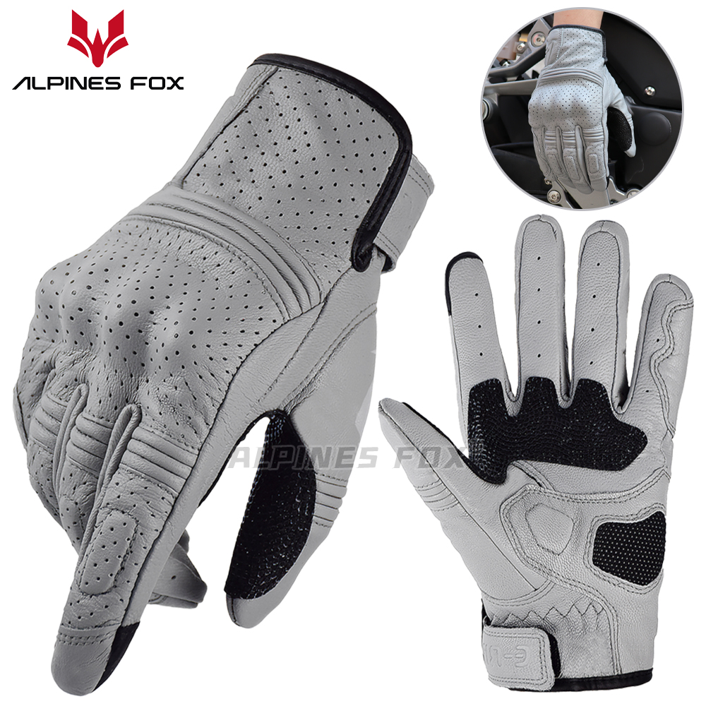 Retro Motorcycle Leather Glove - огляд і ціна Motorcycle Gear Fox
