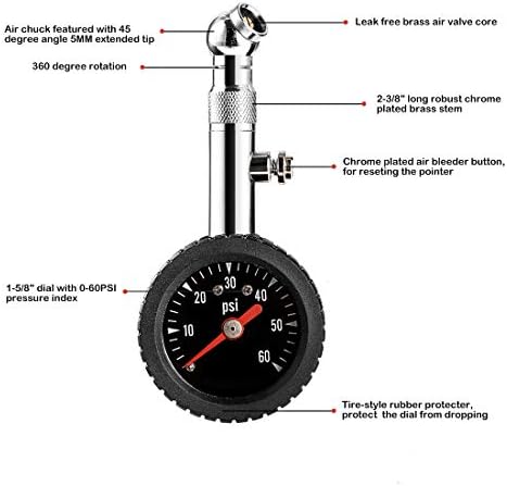 CZC AUTO Heavy Duty Tire Press - огляд і ціна Tyre Pressure Gauge