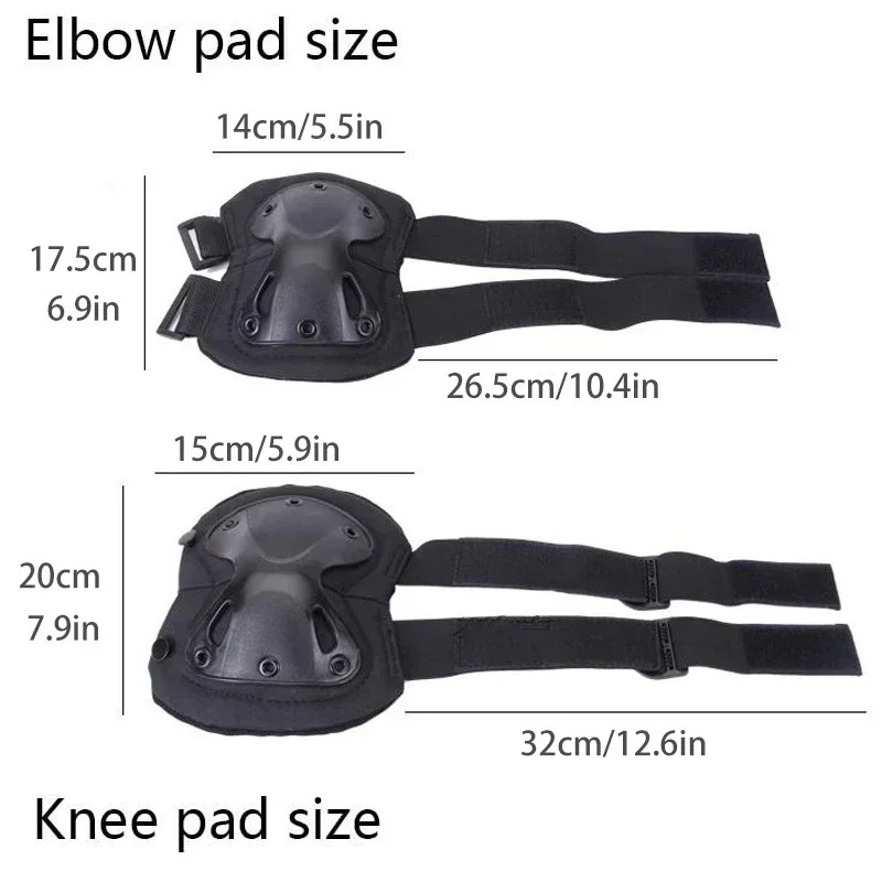 4PCS Tactical Knee Elbow Pads, - огляд і ціна Knee Guard Hard