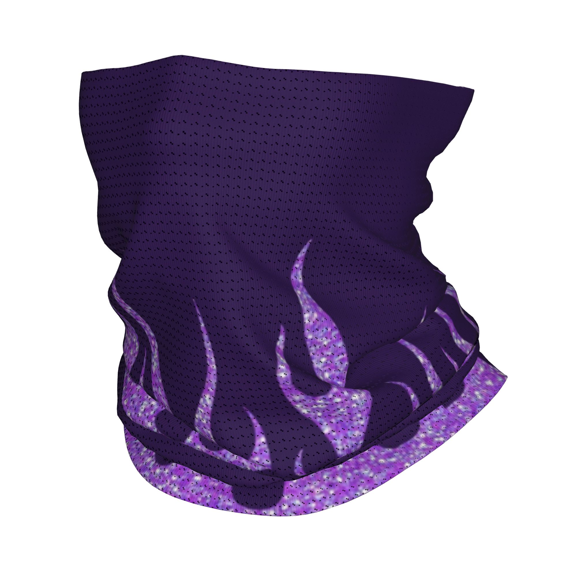 Custom Purple Glitter Flames B - огляд і ціна Neck Warmer Balaclava