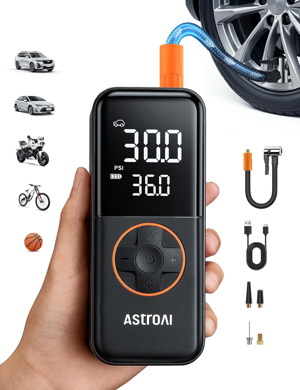 Portable Air Compressor 150PSI - огляд і ціна Tyre Pressure Gauge