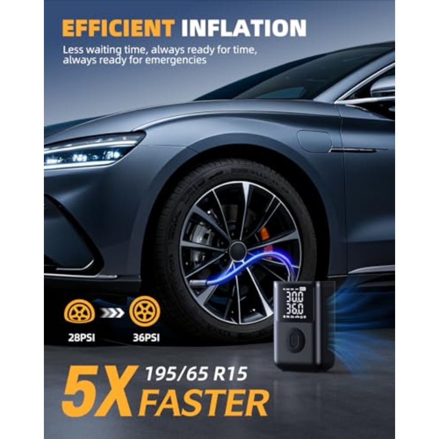 Tire Inflator Portable Air Com - огляд і ціна Tyre Pressure Gauge