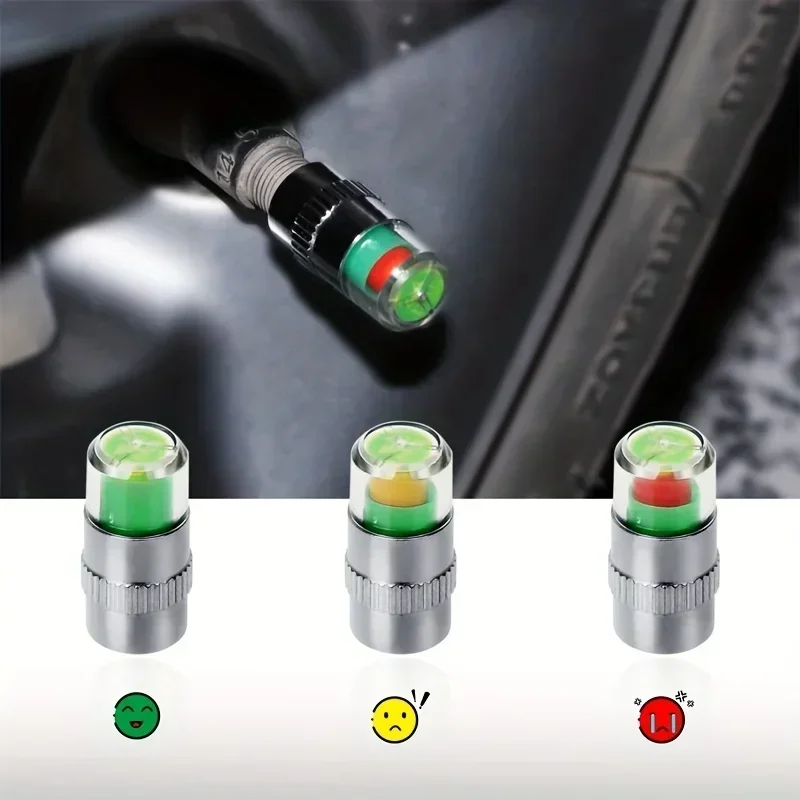 4/8PCS Car Tire Valve Caps wit - огляд і ціна Tyre Pressure Gauge