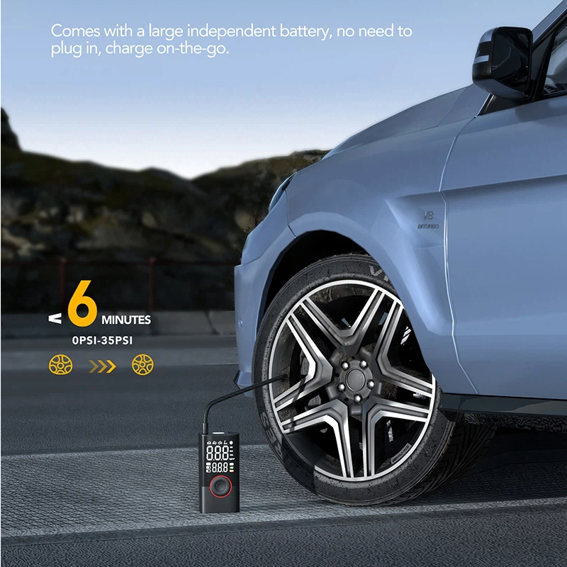 Rechargeable Air Pump Tire Inf - огляд і ціна Tyre Pressure Gauge