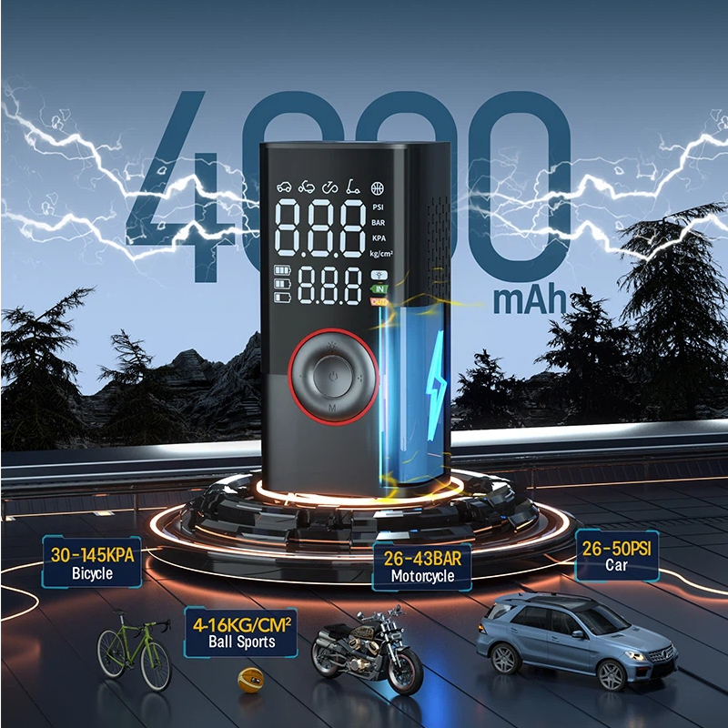 Rechargeable Air Pump Tire Inf - огляд і ціна Tyre Pressure Gauge