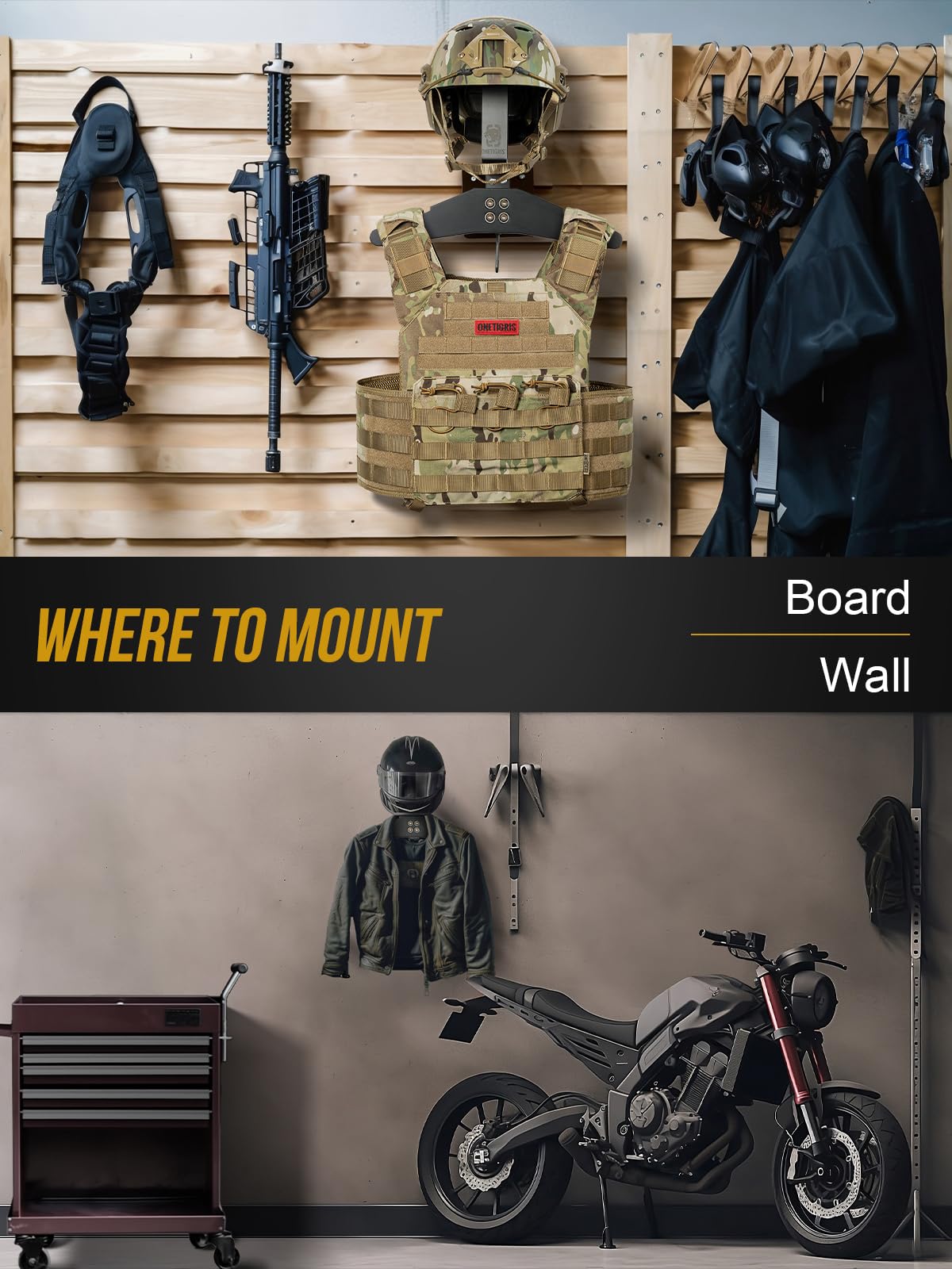 Motorcycle Helmet Holder Wall  - огляд і ціна Motorcycle Gear Display Rack