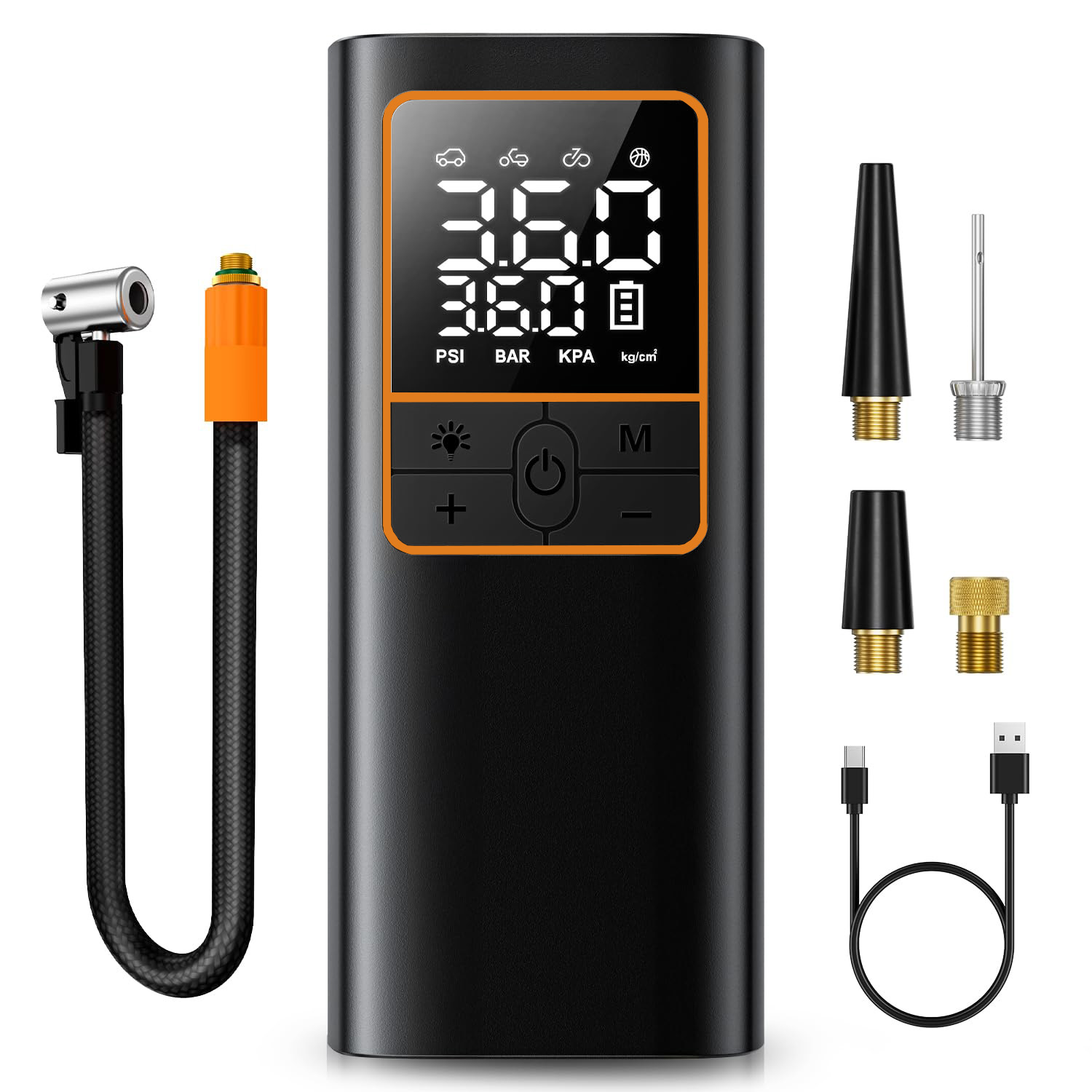 Tire Inflator Portable Air Com - огляд і ціна Tyre Pressure Gauge