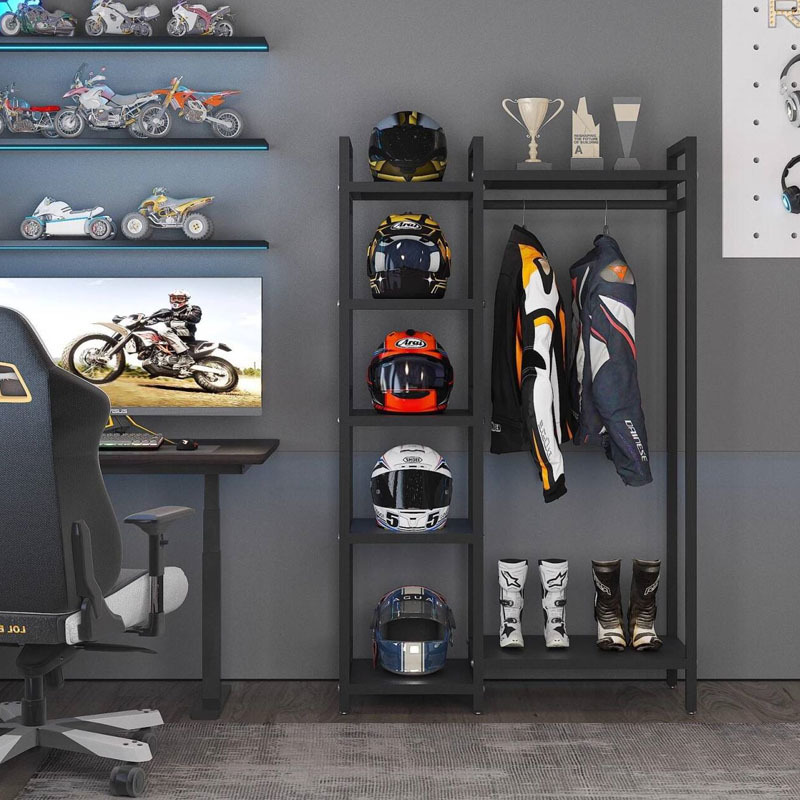 Helmet, cycling clothing rack, - огляд і ціна Motorcycle Gear Display Rack