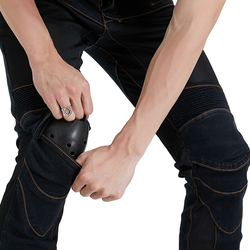 Men Jeans Embroidery Motorcycl - огляд і ціна Motorcycle Gear Testing