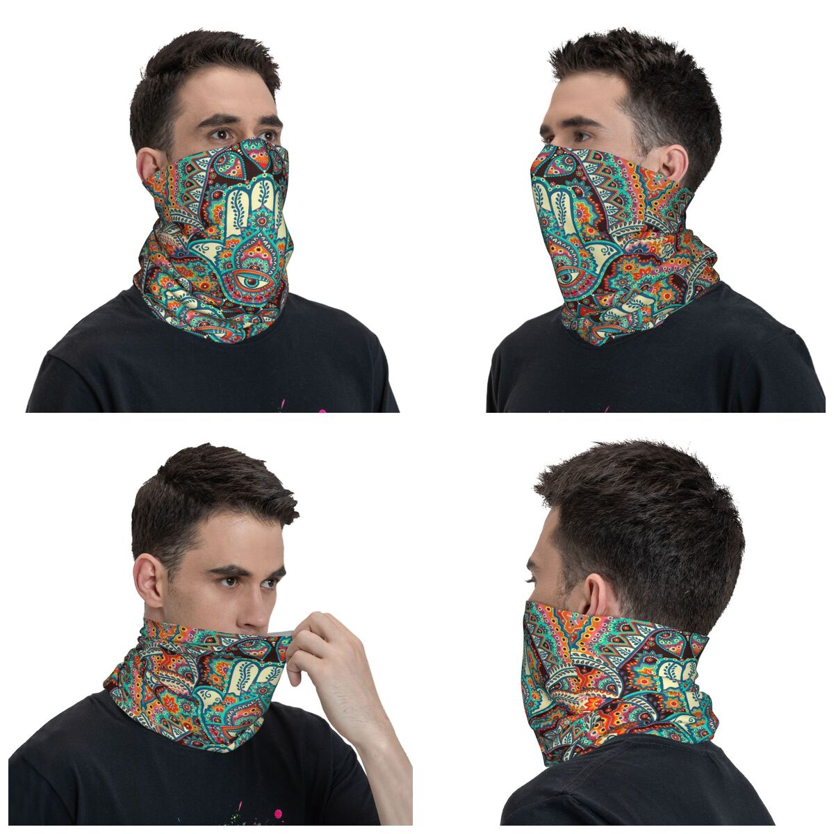 Hamsa Hand Bohemian Bandana Ne - огляд і ціна Neck Warmer Balaclava