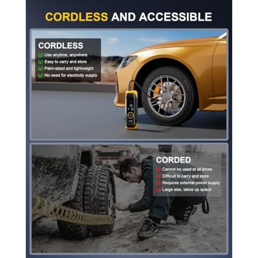 Tire Inflator Portable Air Com - огляд і ціна Tyre Pressure Gauge