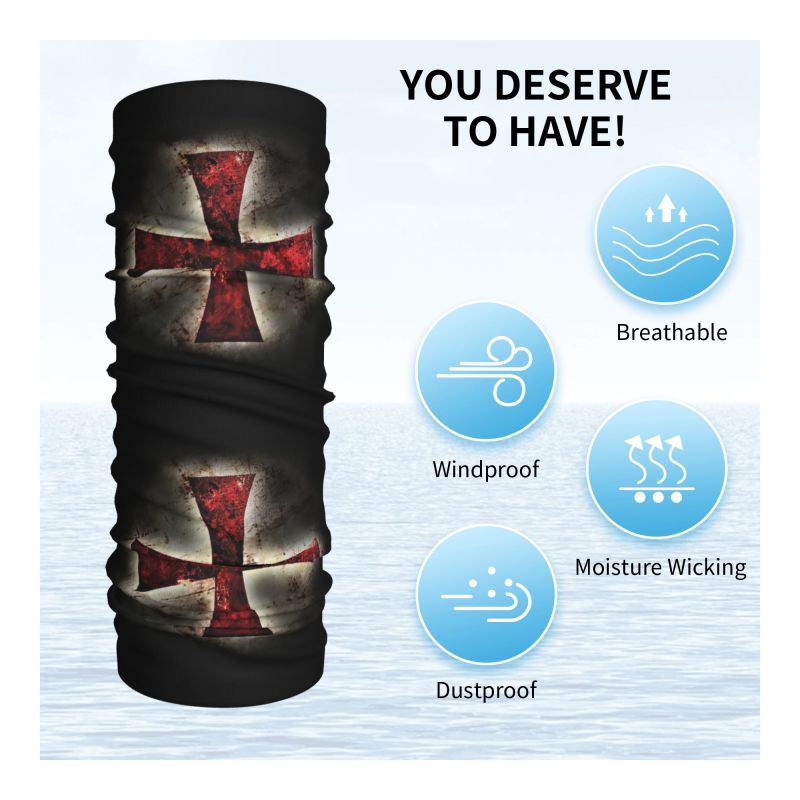 Custom Knights Templar Flag Ba - огляд і ціна Neck Warmer Balaclava